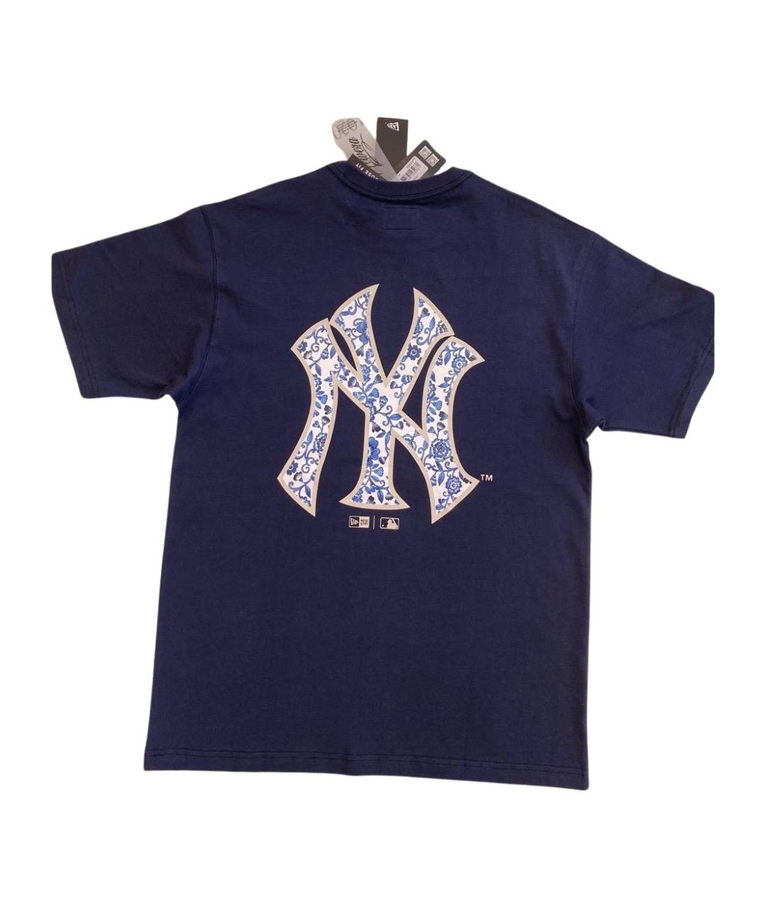 New Era Темно-синяя хлопковая футболка, фото 1