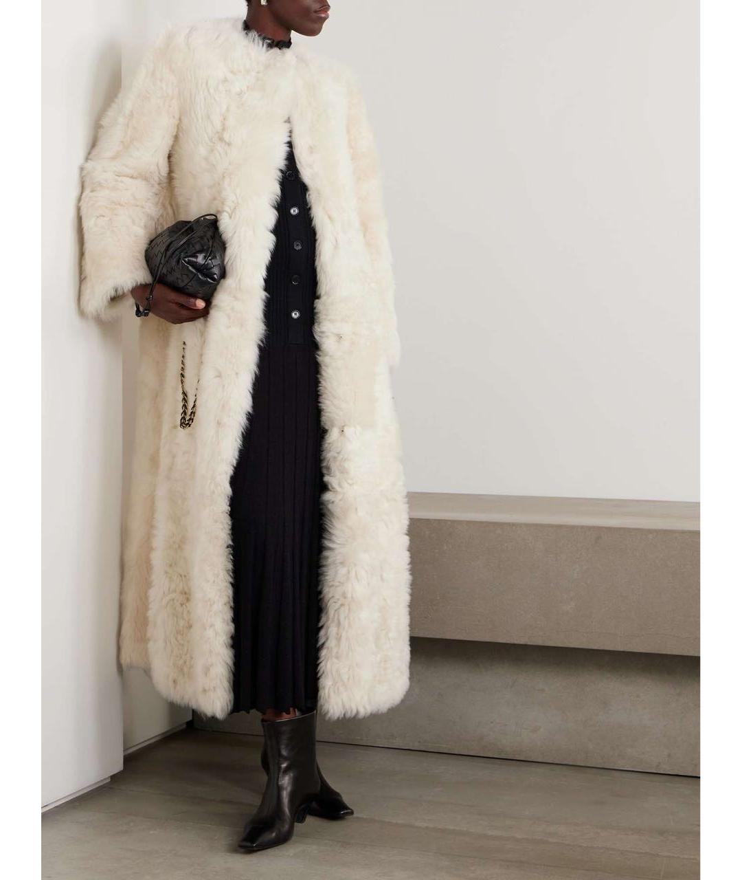 YVES SALOMON Бежевая дубленка, фото 3