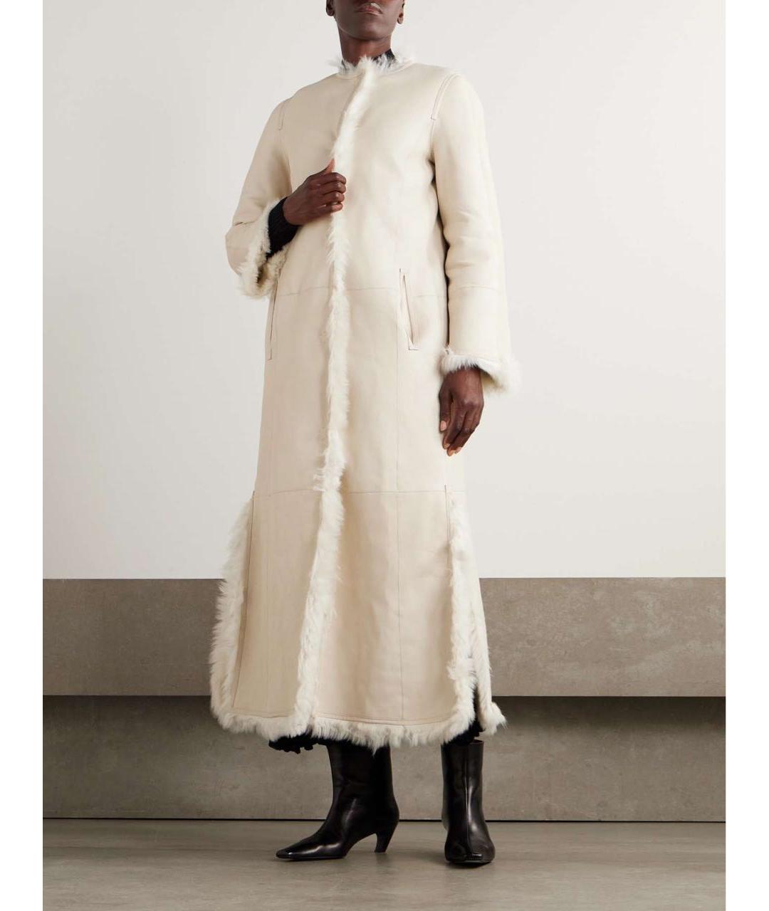 YVES SALOMON Бежевая дубленка, фото 4