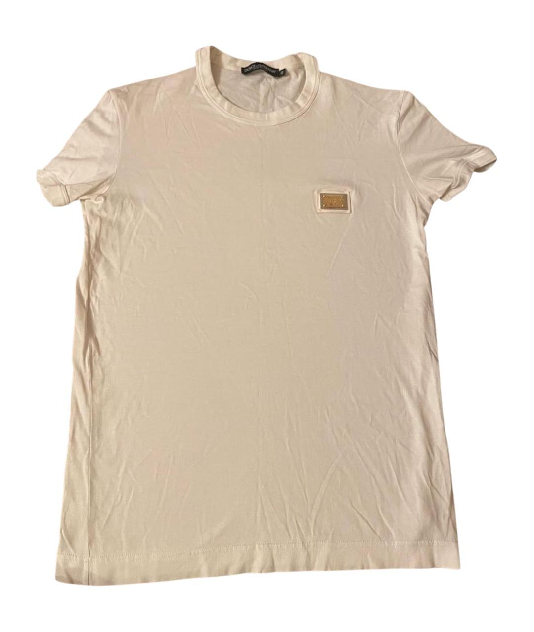 DOLCE&GABBANA Белая хлопковая футболка, фото 1