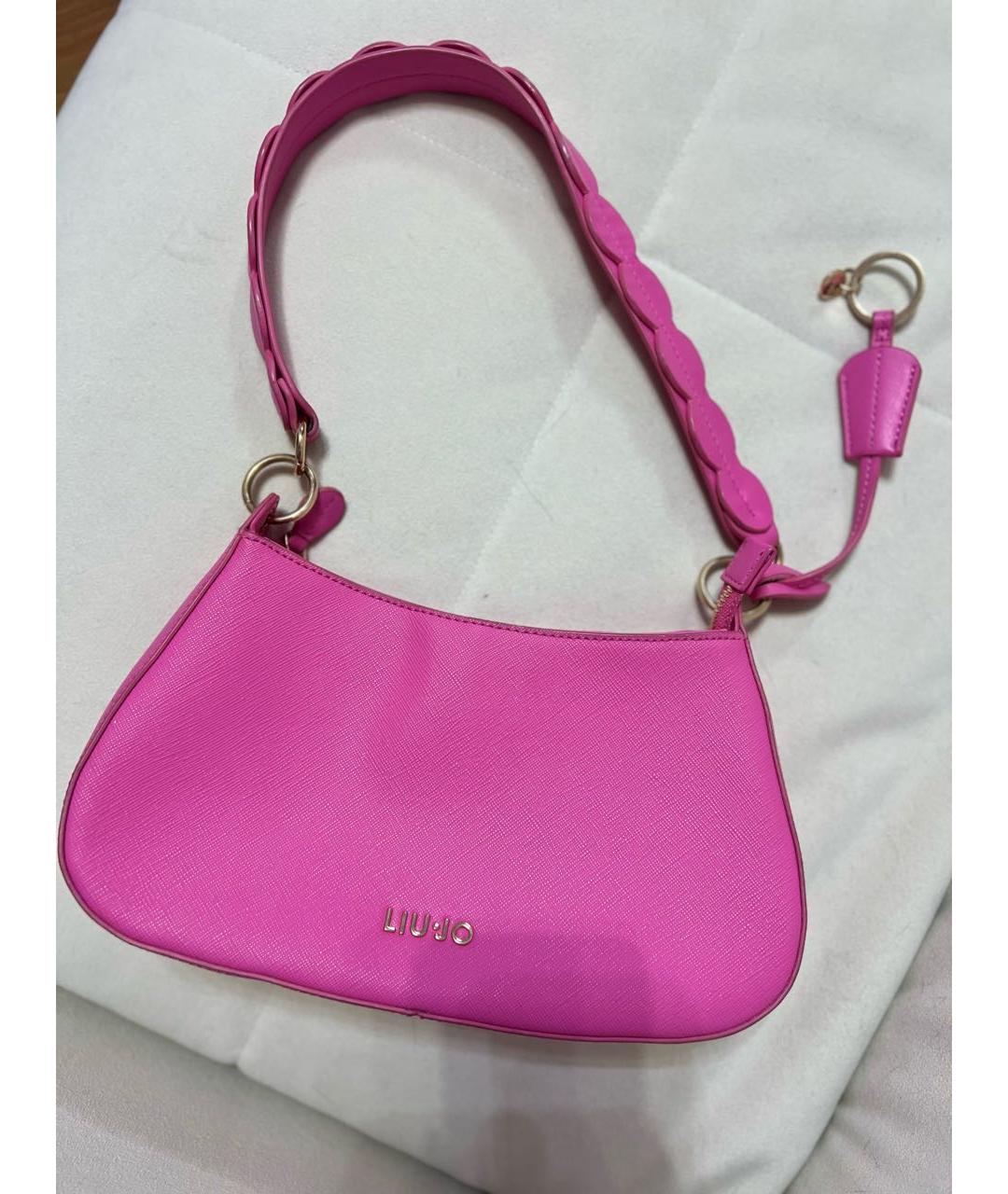 LIU JO Розовая сумка с короткими ручками из искусственной кожи, фото 6