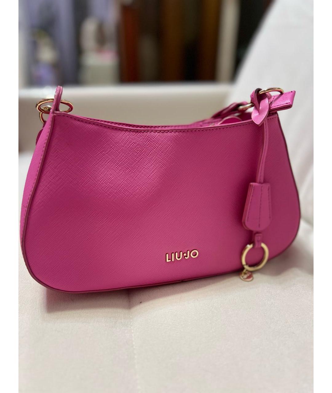 LIU JO Розовая сумка с короткими ручками из искусственной кожи, фото 3