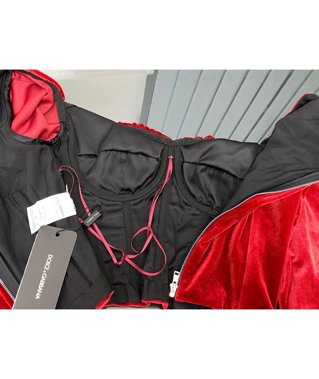 DOLCE&GABBANA Бордовый полиэстеровый корсет, фото 3