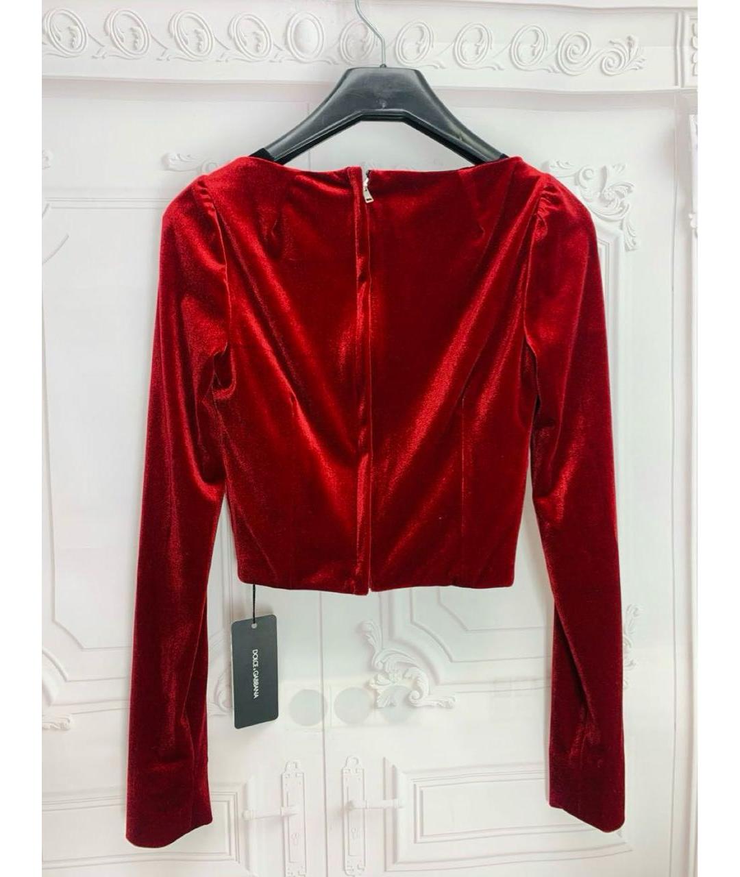 DOLCE&GABBANA Бордовый полиэстеровый корсет, фото 2