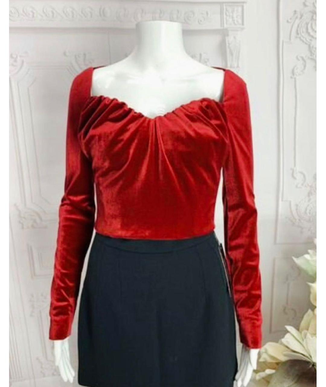 DOLCE&GABBANA Бордовый полиэстеровый корсет, фото 5