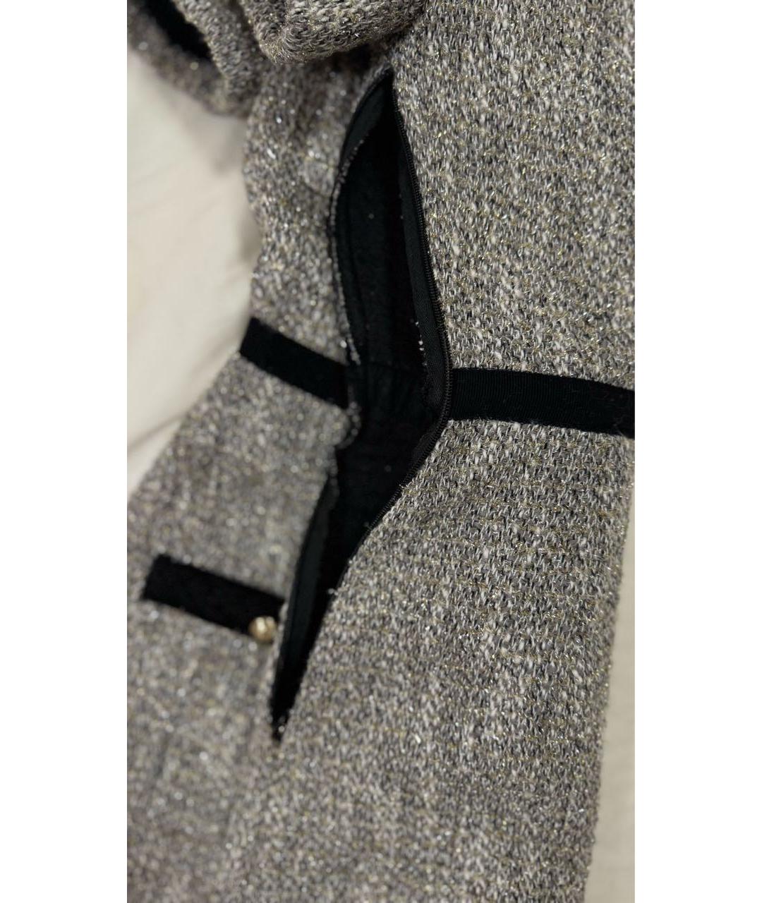 MAJE Серое хлопковое повседневное платье, фото 6