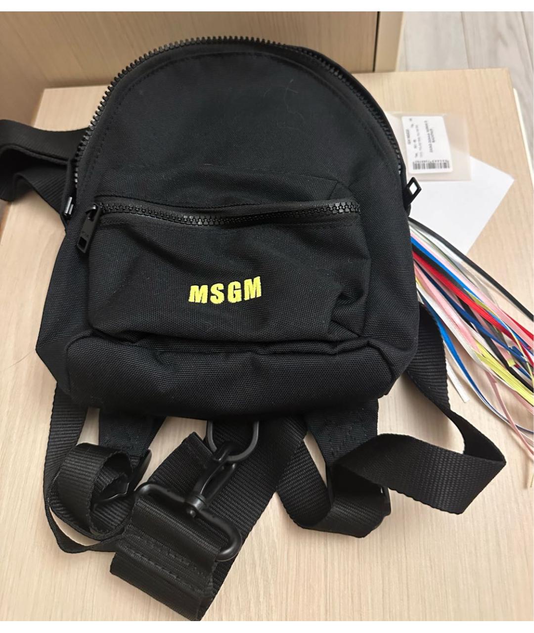 MSGM Черный тканевый рюкзак, фото 4