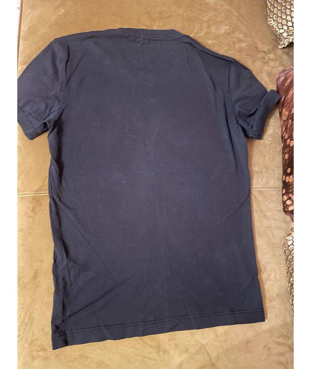 DOLCE&GABBANA Черная хлопковая футболка, фото 2