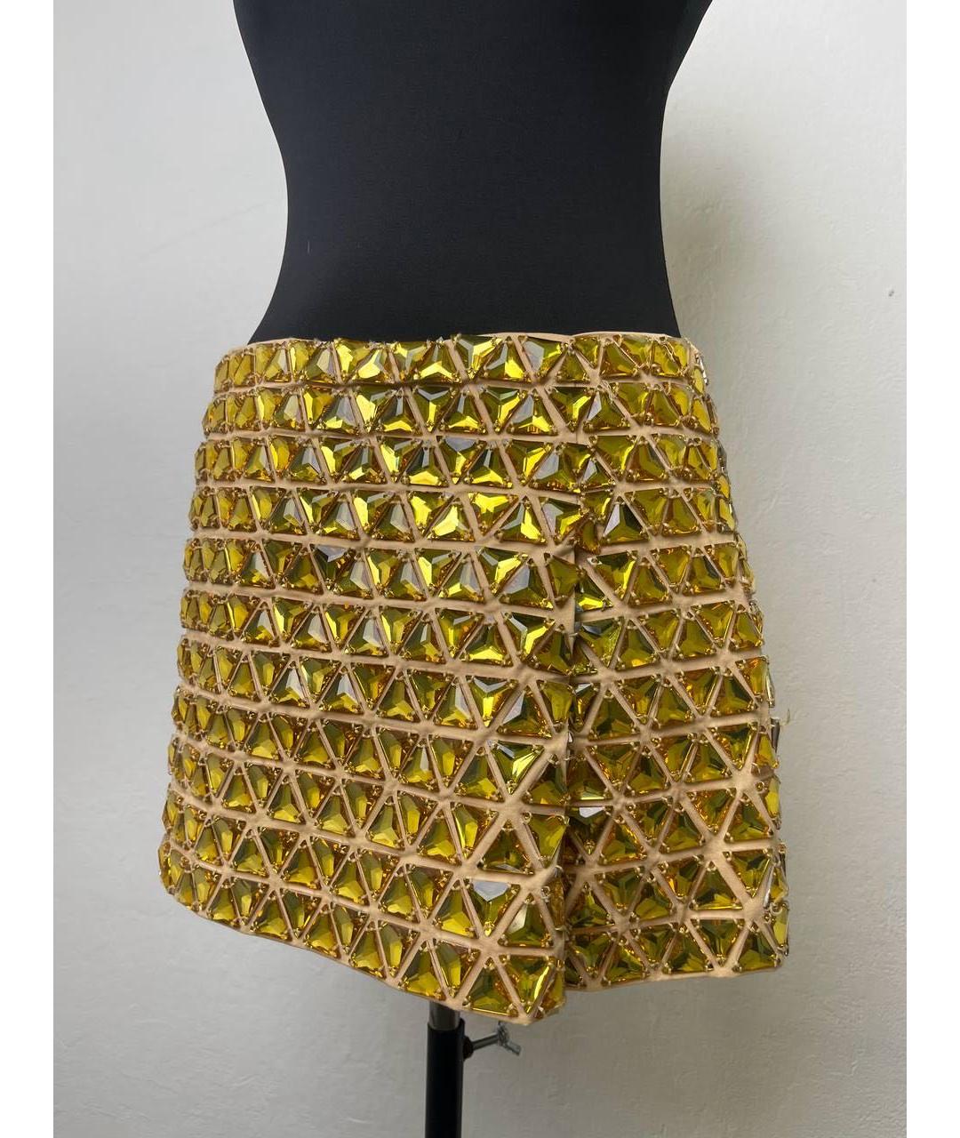 GIVENCHY Желтая юбка мини, фото 8