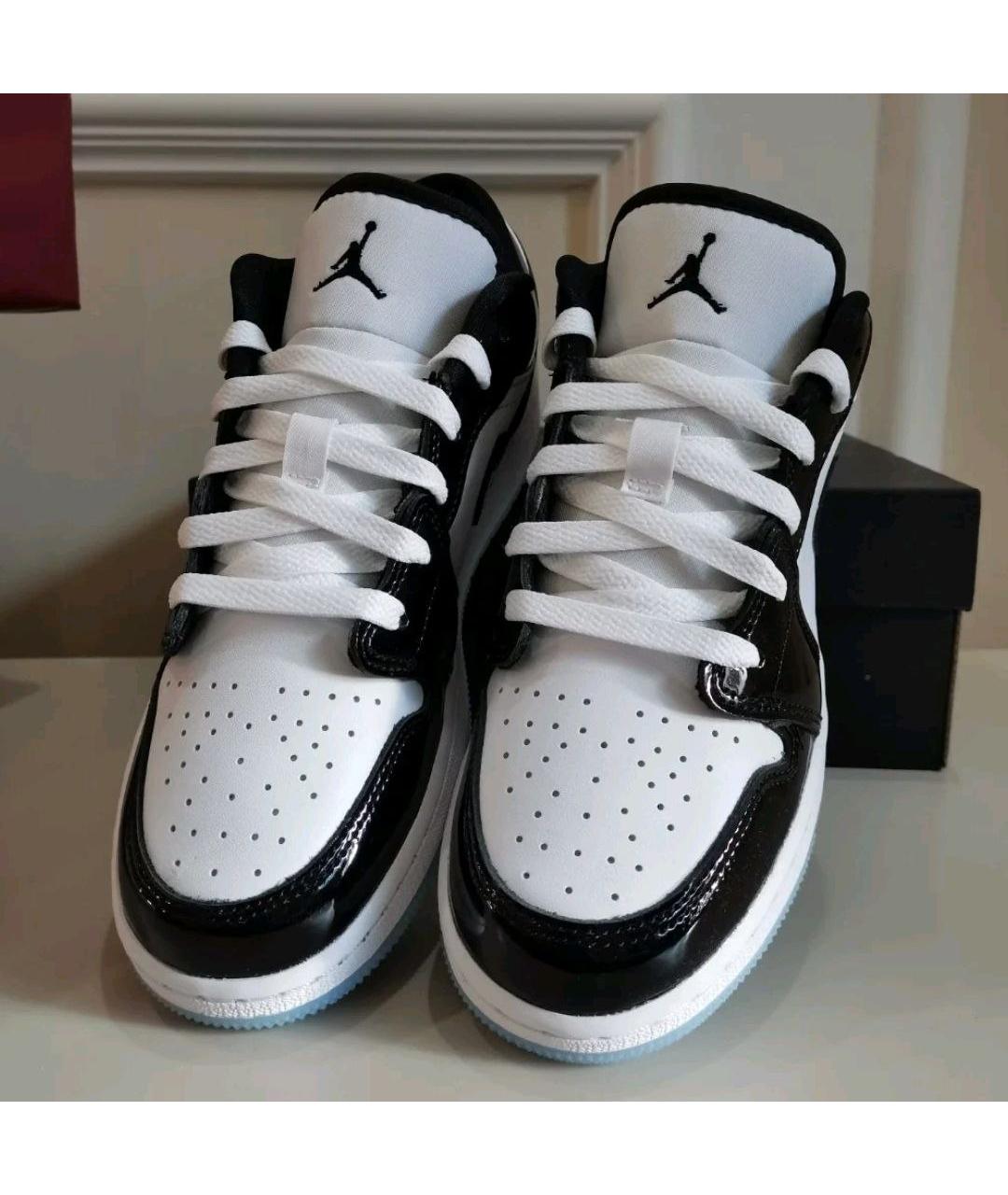 JORDAN Черные кожаные кроссовки, фото 2