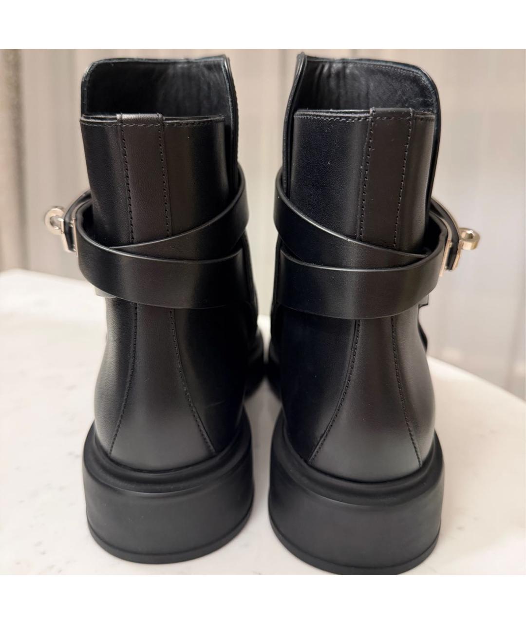HERMES Черные кожаные ботинки, фото 3