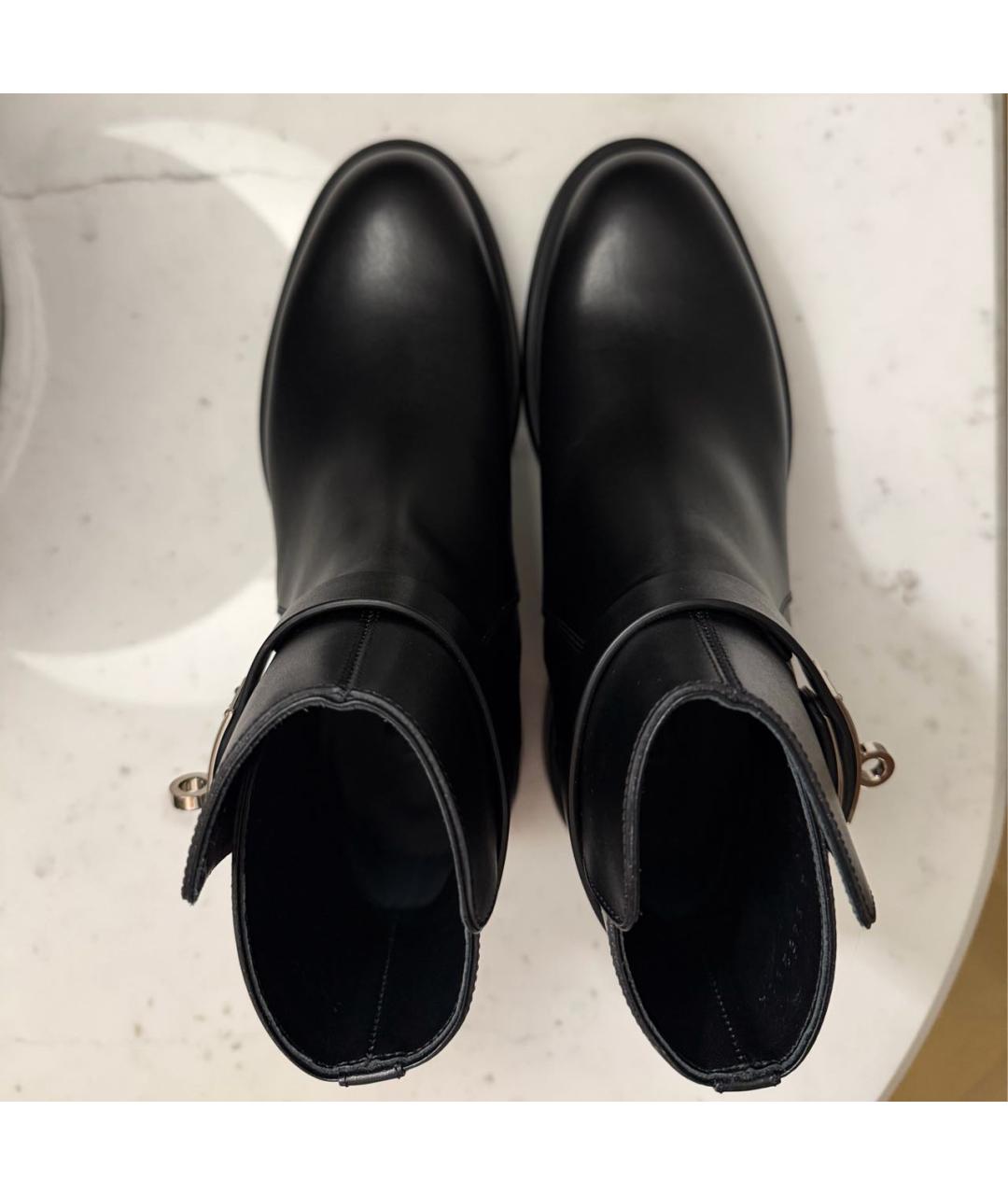 HERMES Черные кожаные ботинки, фото 2