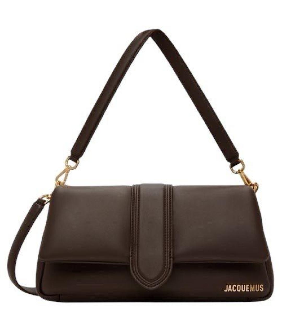 JACQUEMUS Коричневая кожаная сумка через плечо, фото 8