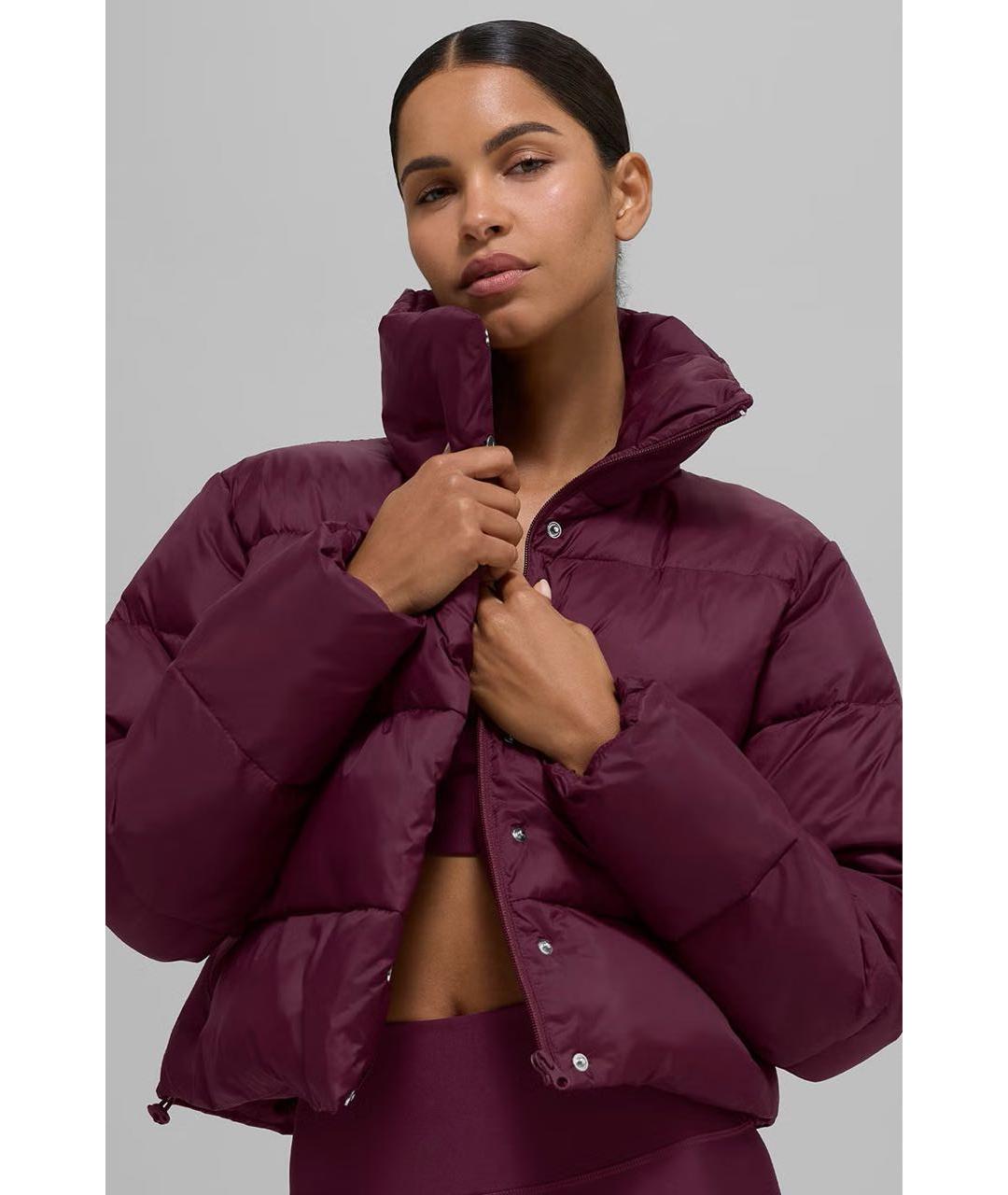 ALO YOGA Бордовый полиэстеровый пуховик, фото 3