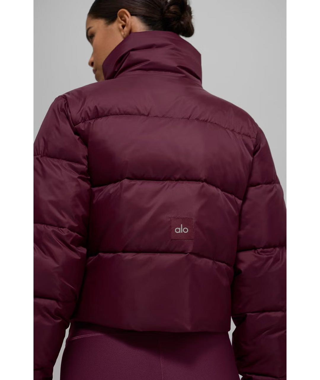 ALO YOGA Бордовый полиэстеровый пуховик, фото 2