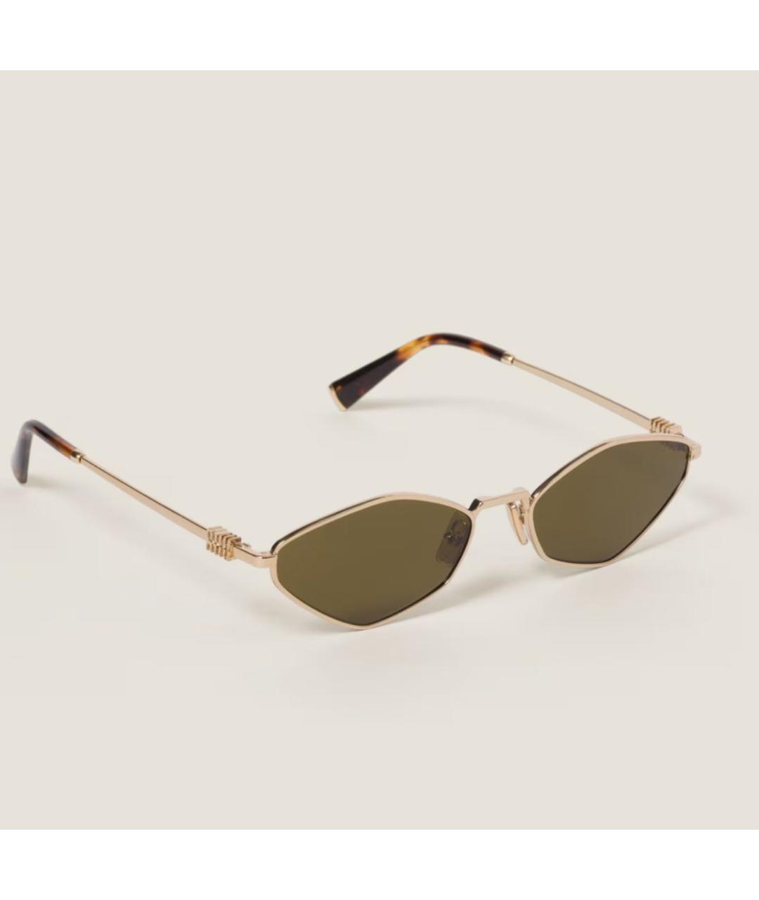 MIU MIU Черные металлические солнцезащитные очки, фото 5