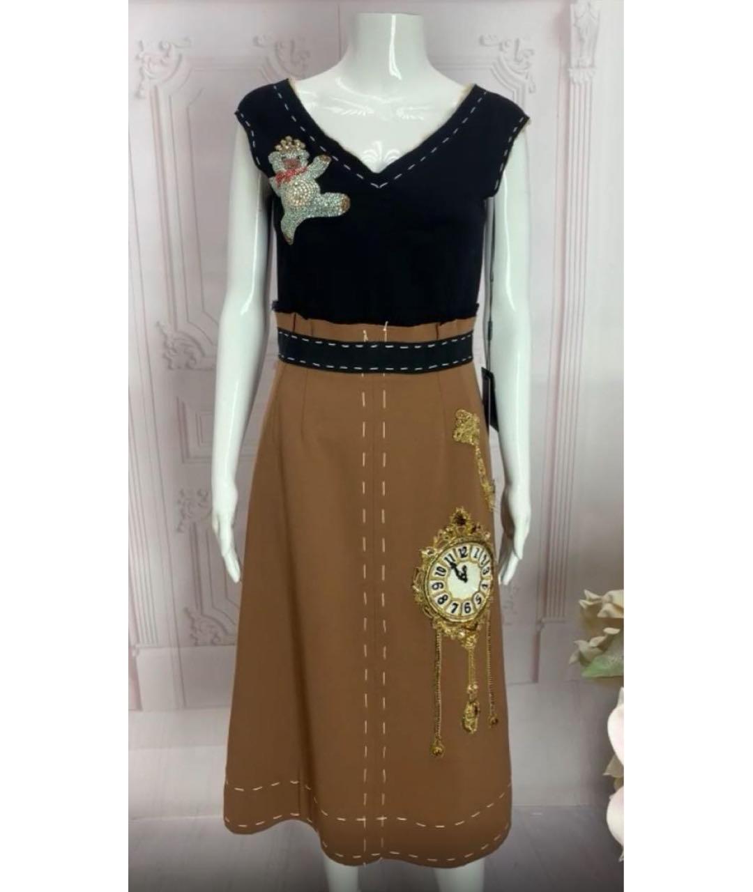 DOLCE&GABBANA Бежевое шерстяное повседневное платье, фото 6