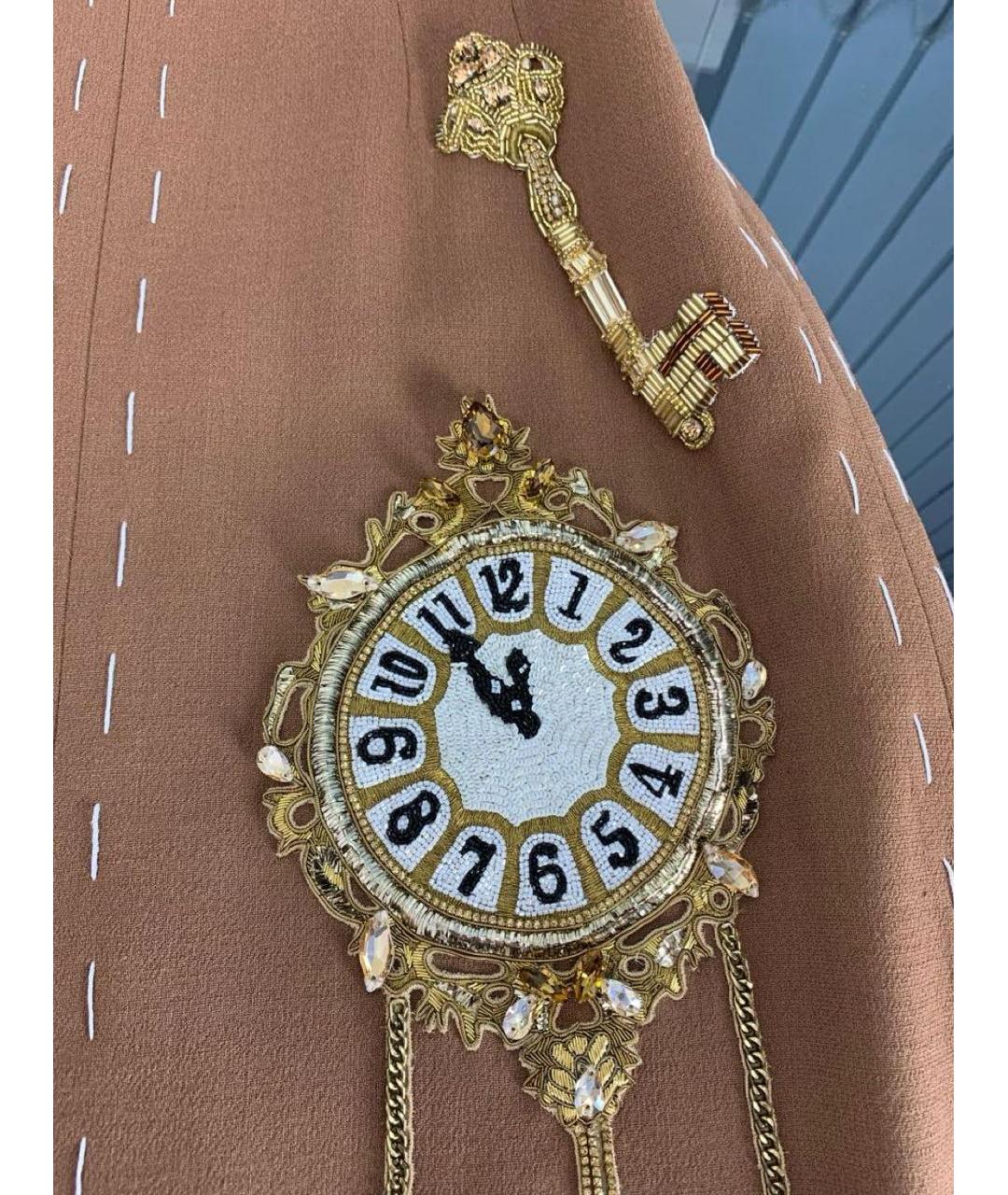 DOLCE&GABBANA Бежевое шерстяное повседневное платье, фото 4