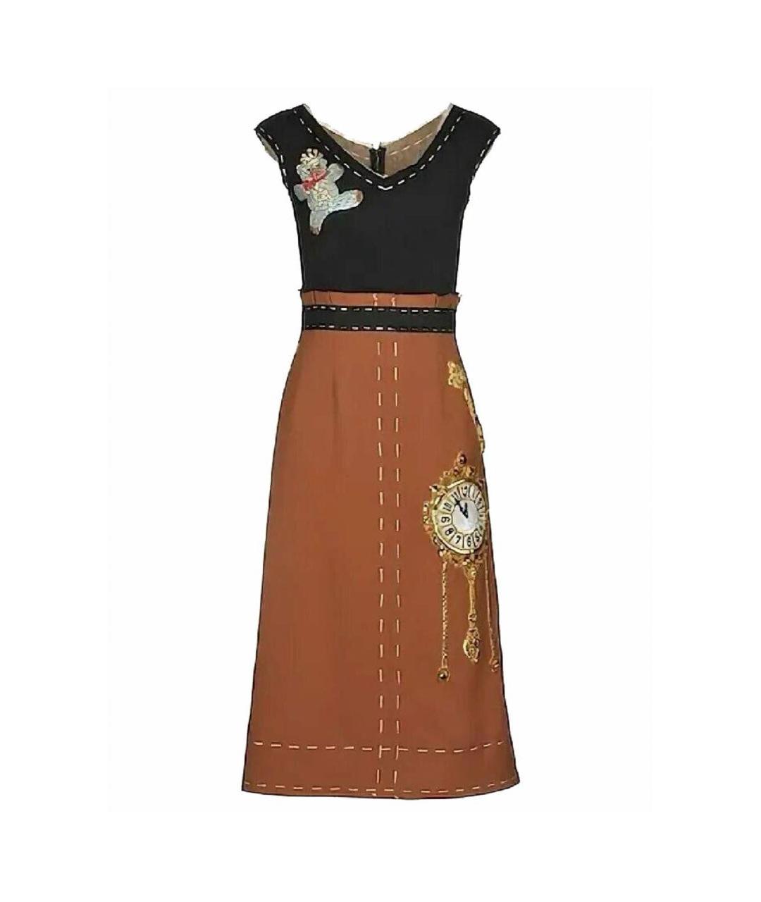 DOLCE&GABBANA Бежевое шерстяное повседневное платье, фото 1