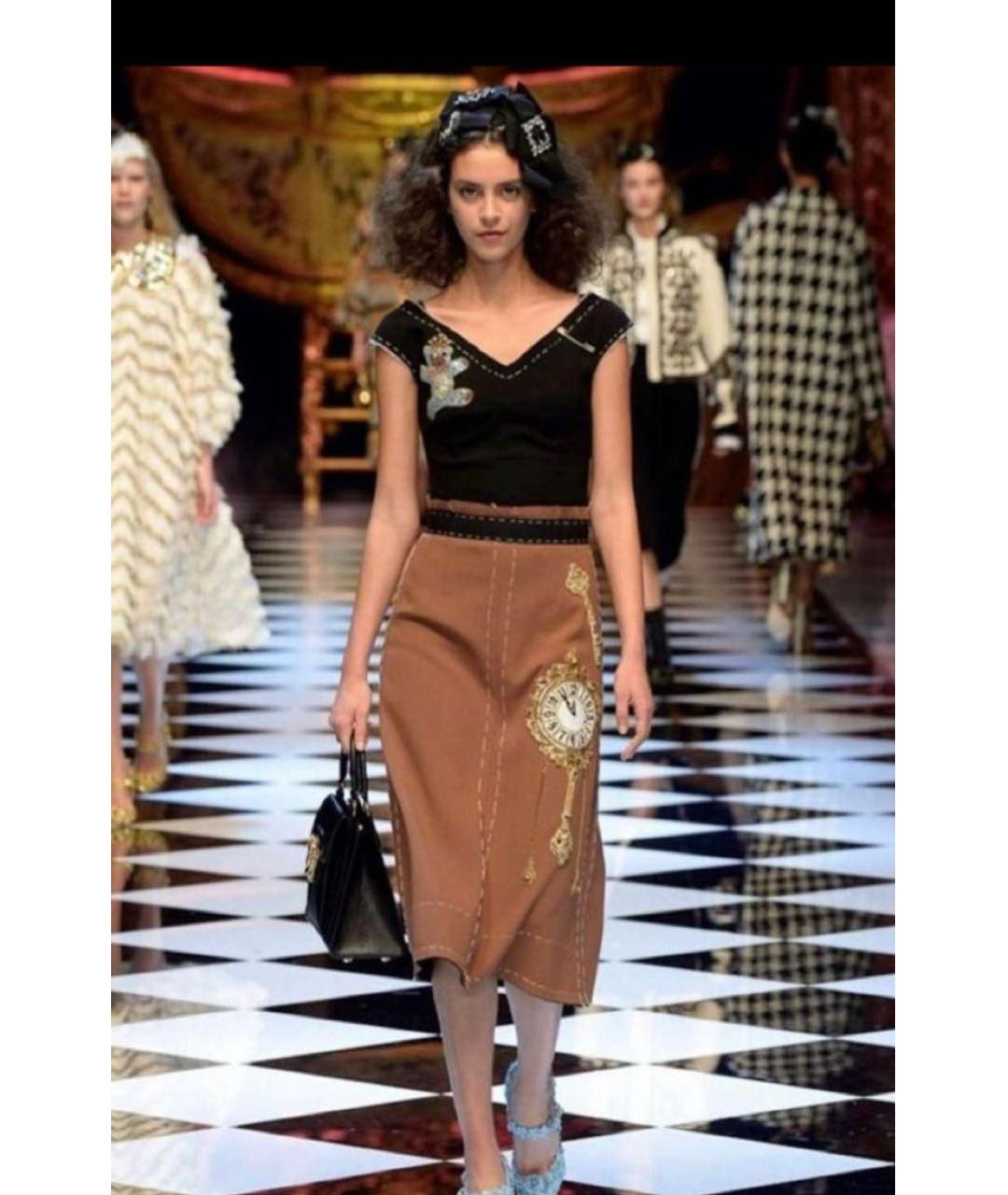 DOLCE&GABBANA Бежевое шерстяное повседневное платье, фото 5