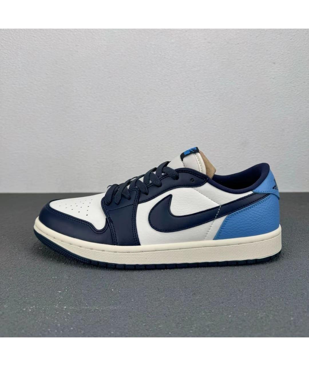 JORDAN Синие кожаные кроссовки, фото 3