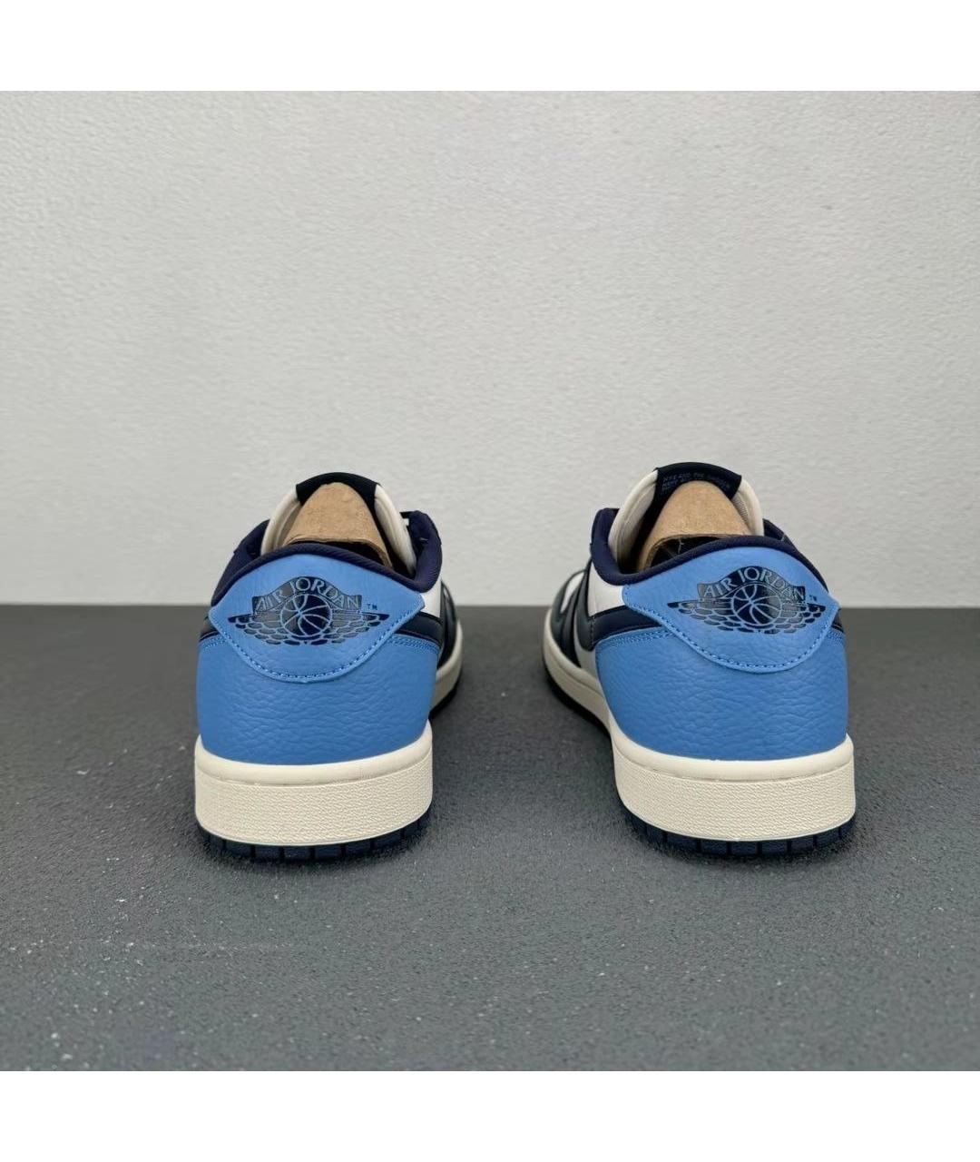 JORDAN Синие кожаные кроссовки, фото 5