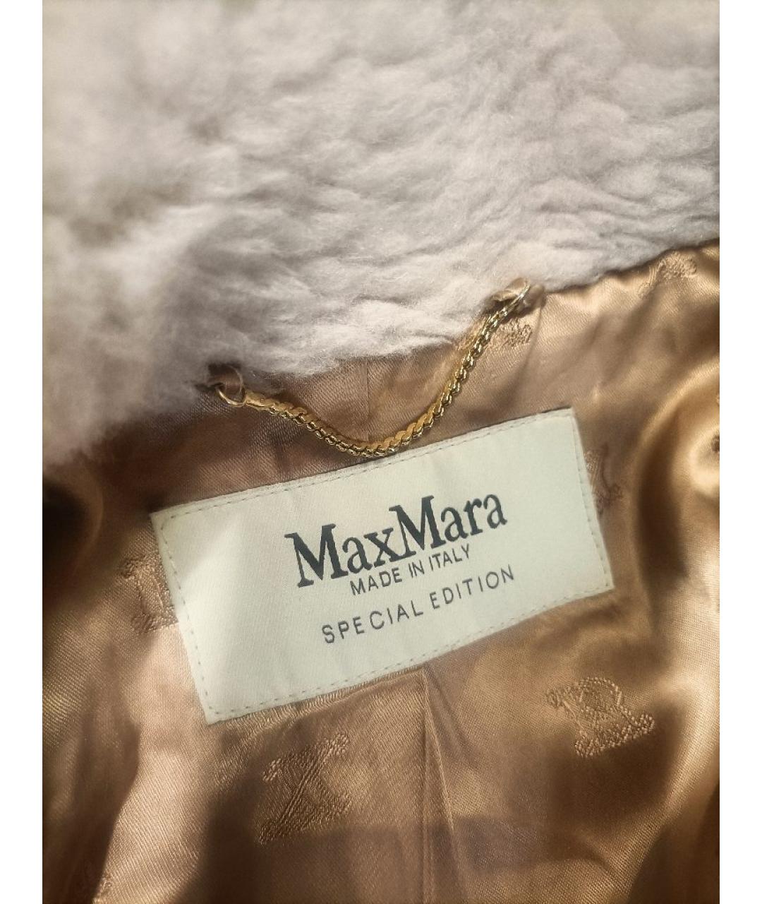 MAX MARA Бежевая кашемировая шуба, фото 3