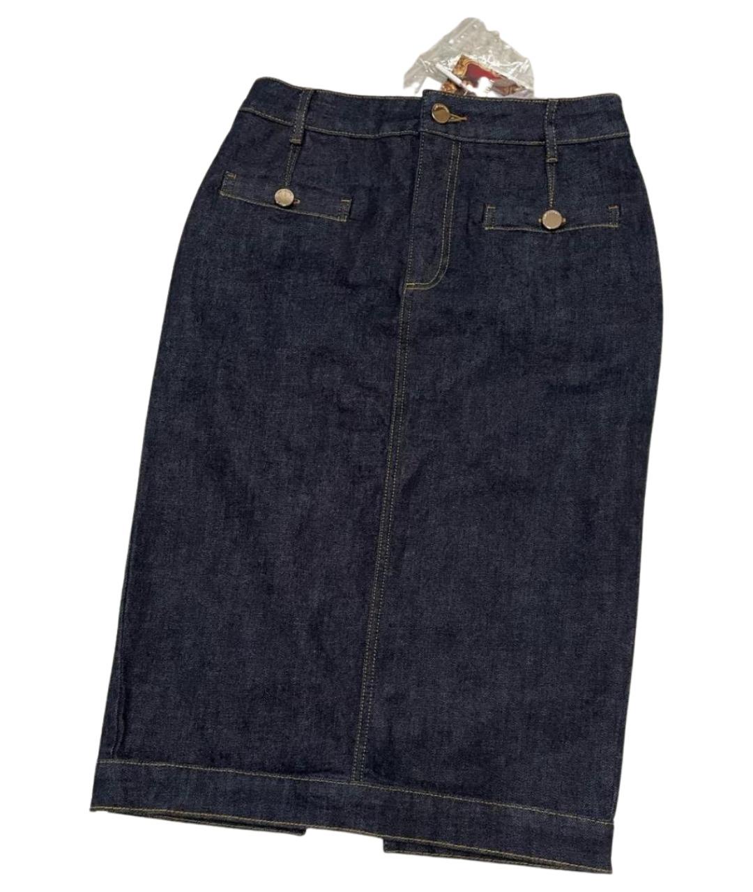 SELF-PORTRAIT Синяя деним юбка миди, фото 1