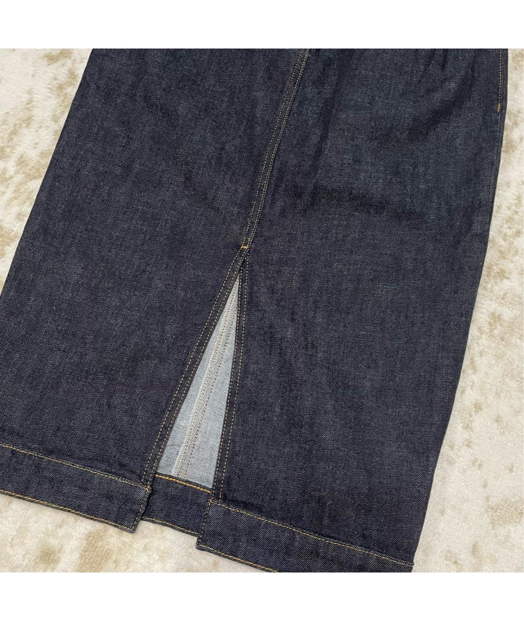 SELF-PORTRAIT Синяя деним юбка миди, фото 6