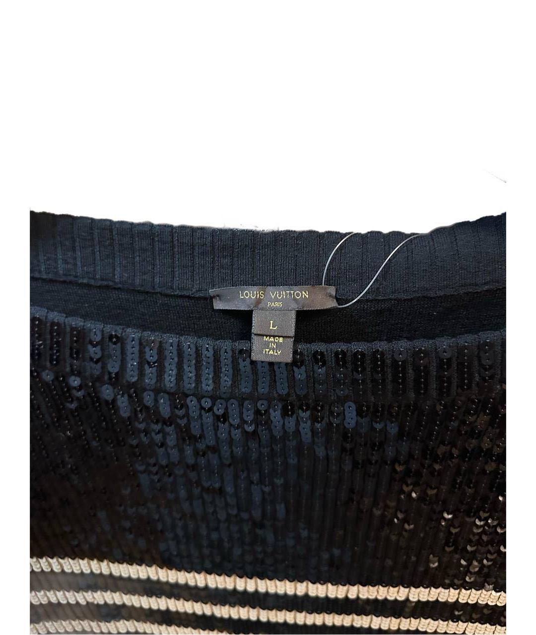 LOUIS VUITTON Черное шерстяное повседневное платье, фото 3