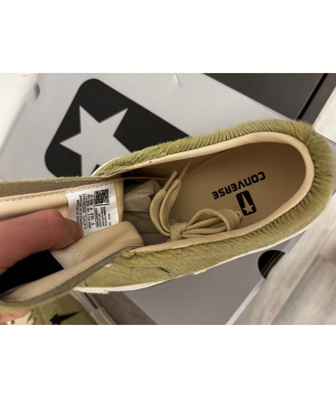 RICK OWENS DRKSHDW Зеленые низкие кроссовки / кеды, фото 5