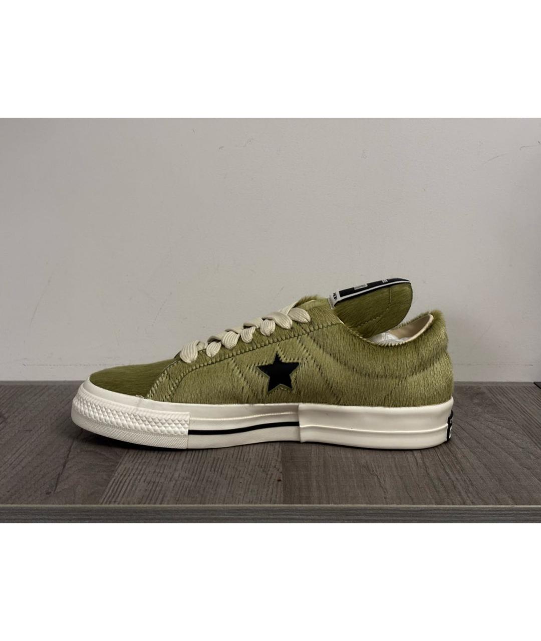 RICK OWENS DRKSHDW Зеленые низкие кроссовки / кеды, фото 7