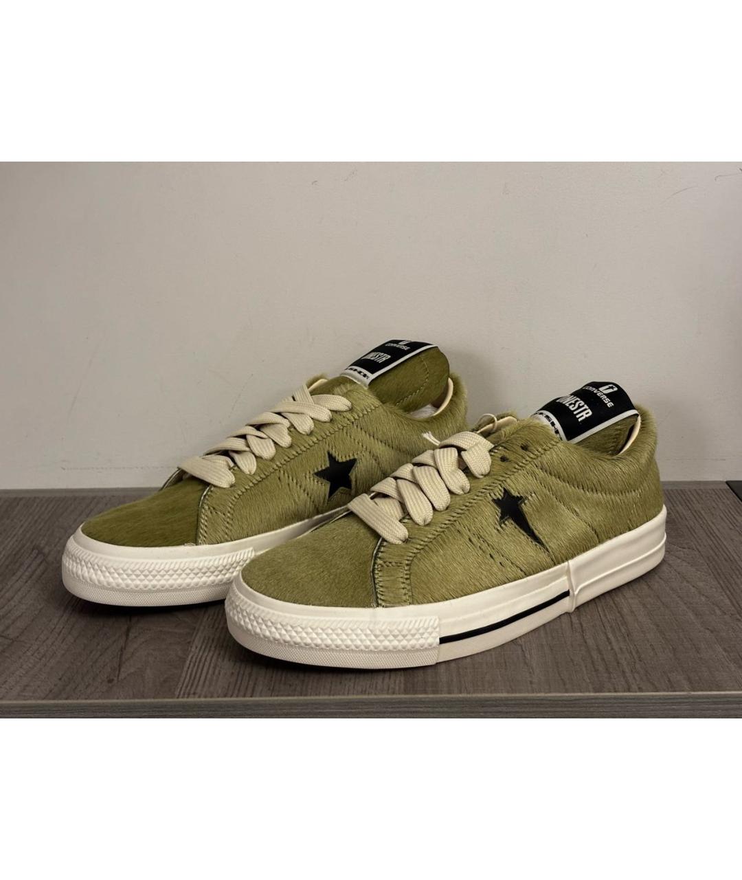 RICK OWENS DRKSHDW Зеленые низкие кроссовки / кеды, фото 3