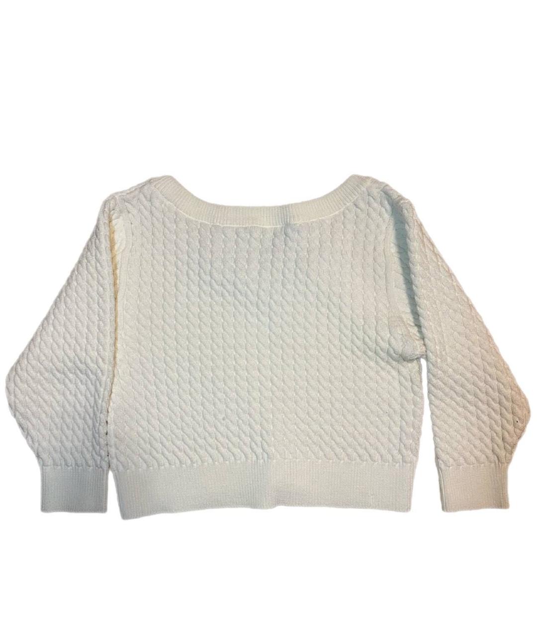 ALEXANDER WANG Белый хлопковый джемпер / свитер, фото 2