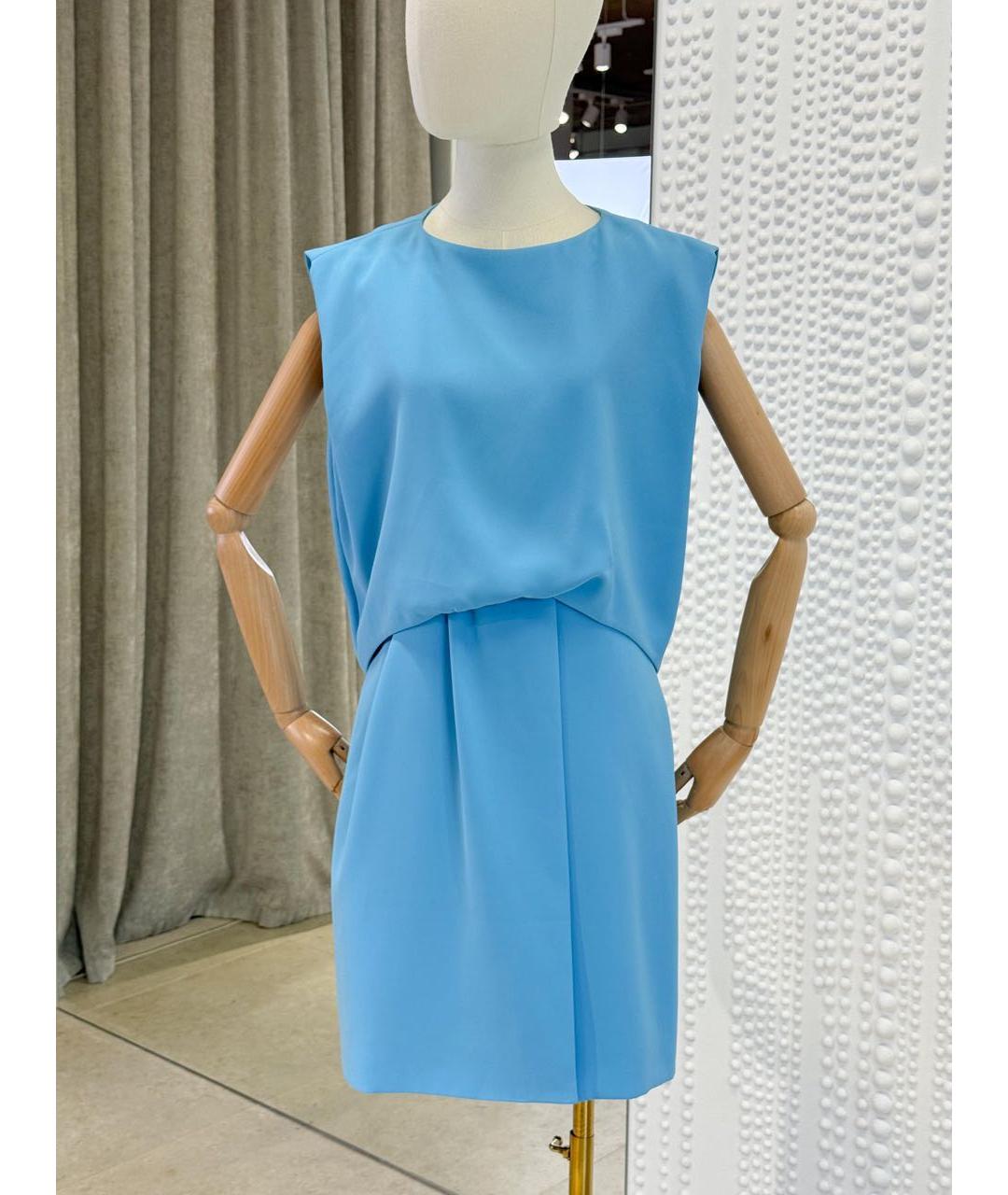 BALENCIAGA Голубое повседневное платье, фото 2