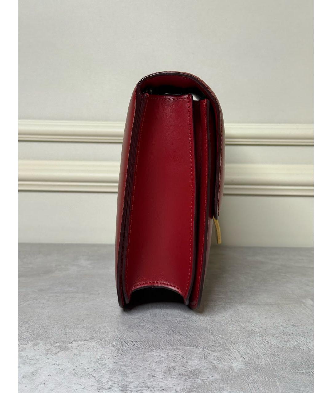 CELINE Красная кожаная сумка через плечо, фото 5