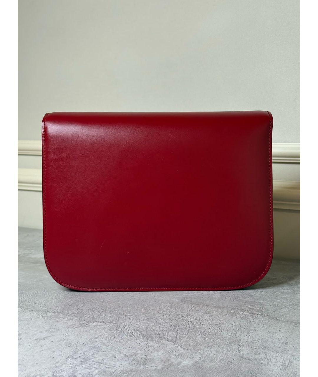 CELINE Красная кожаная сумка через плечо, фото 3