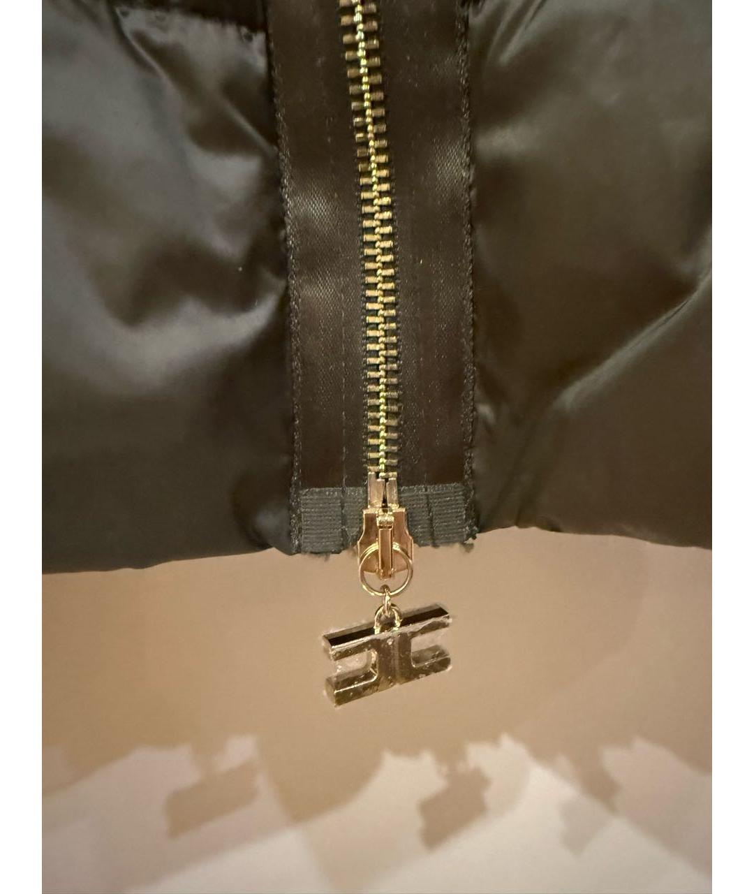 ELISABETTA FRANCHI Хаки полиамидовый пуховик, фото 7