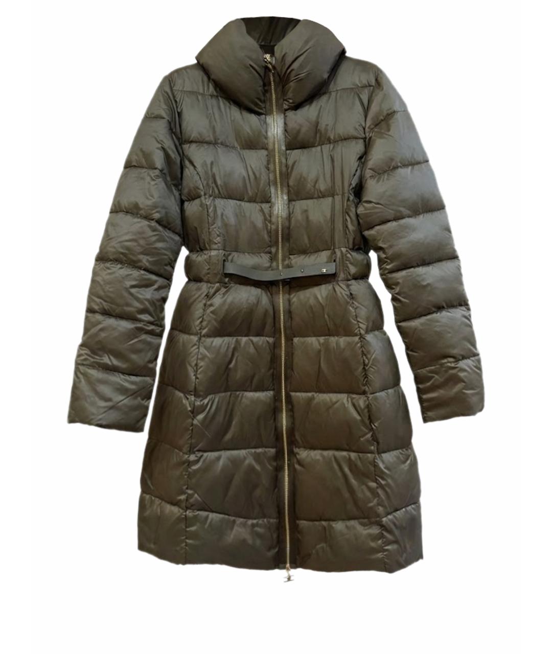 ELISABETTA FRANCHI Хаки полиамидовый пуховик, фото 1