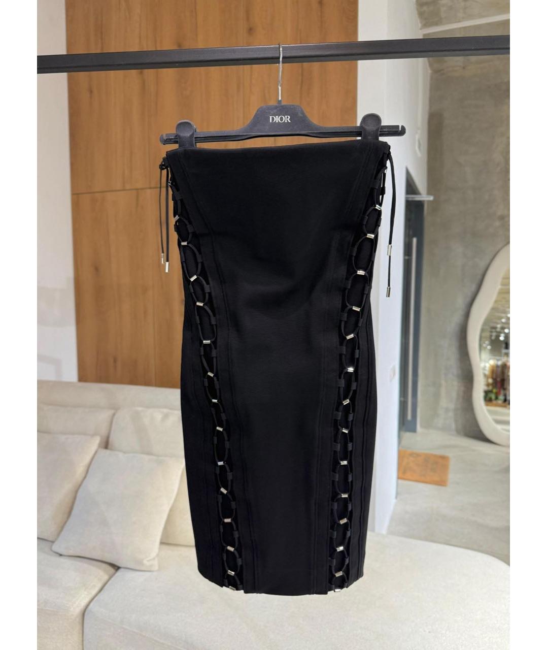 GUCCI Черное шелковое коктейльное платье, фото 3