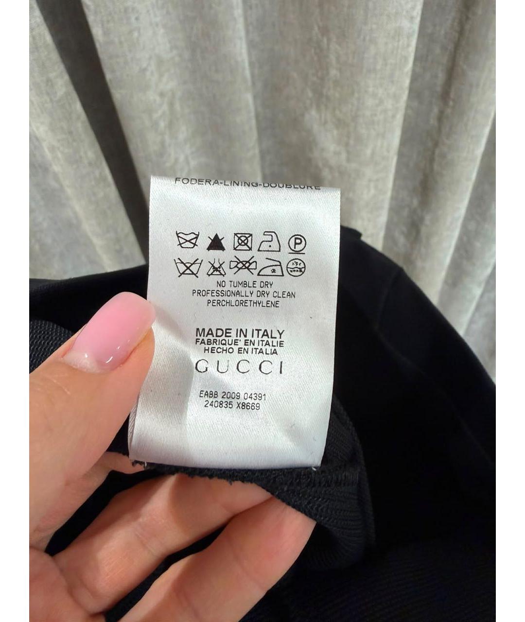 GUCCI Черное шелковое коктейльное платье, фото 4
