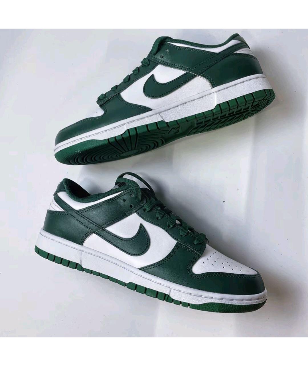 NIKE Зеленые кожаные кроссовки, фото 4