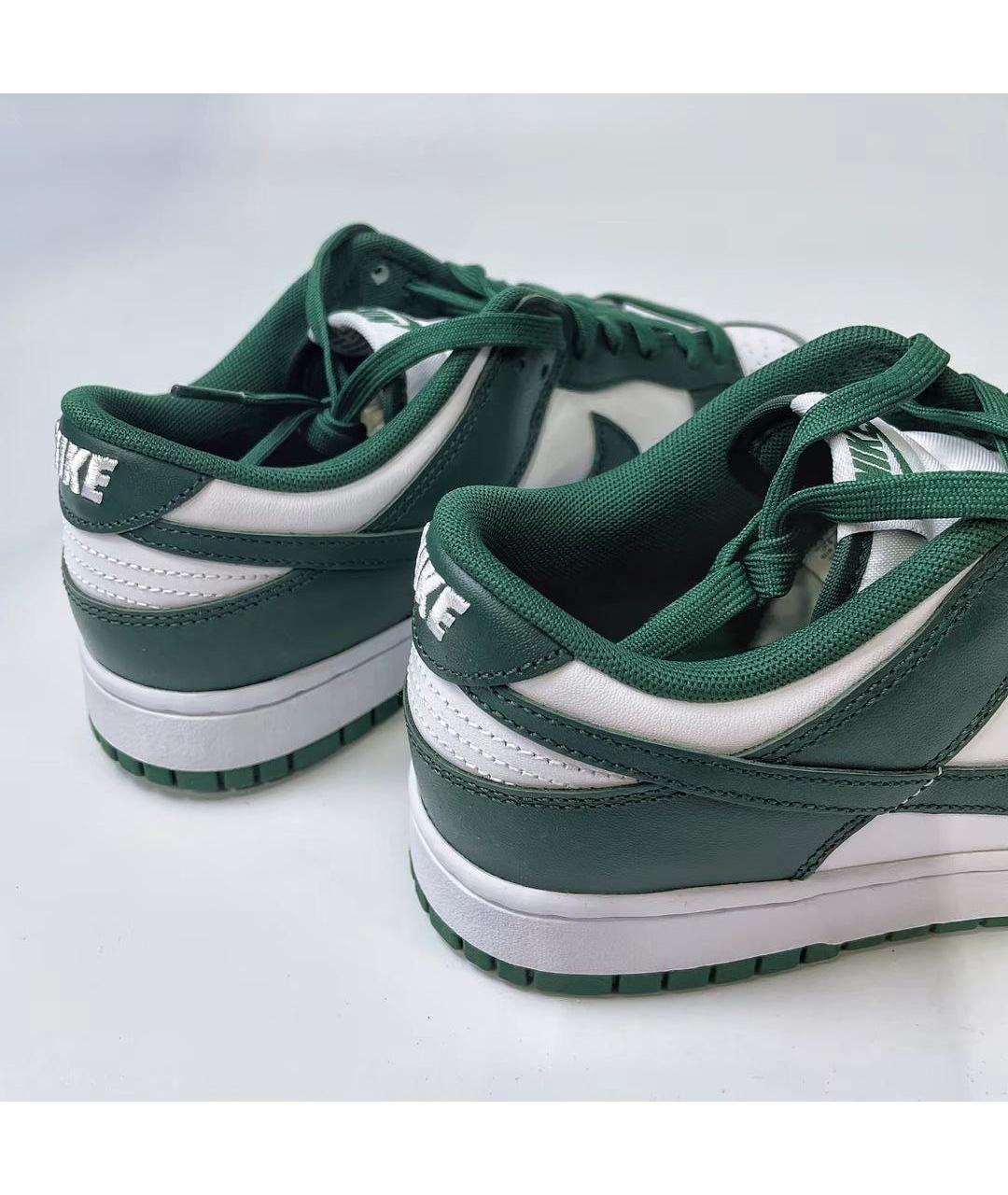 NIKE Зеленые кожаные кроссовки, фото 6