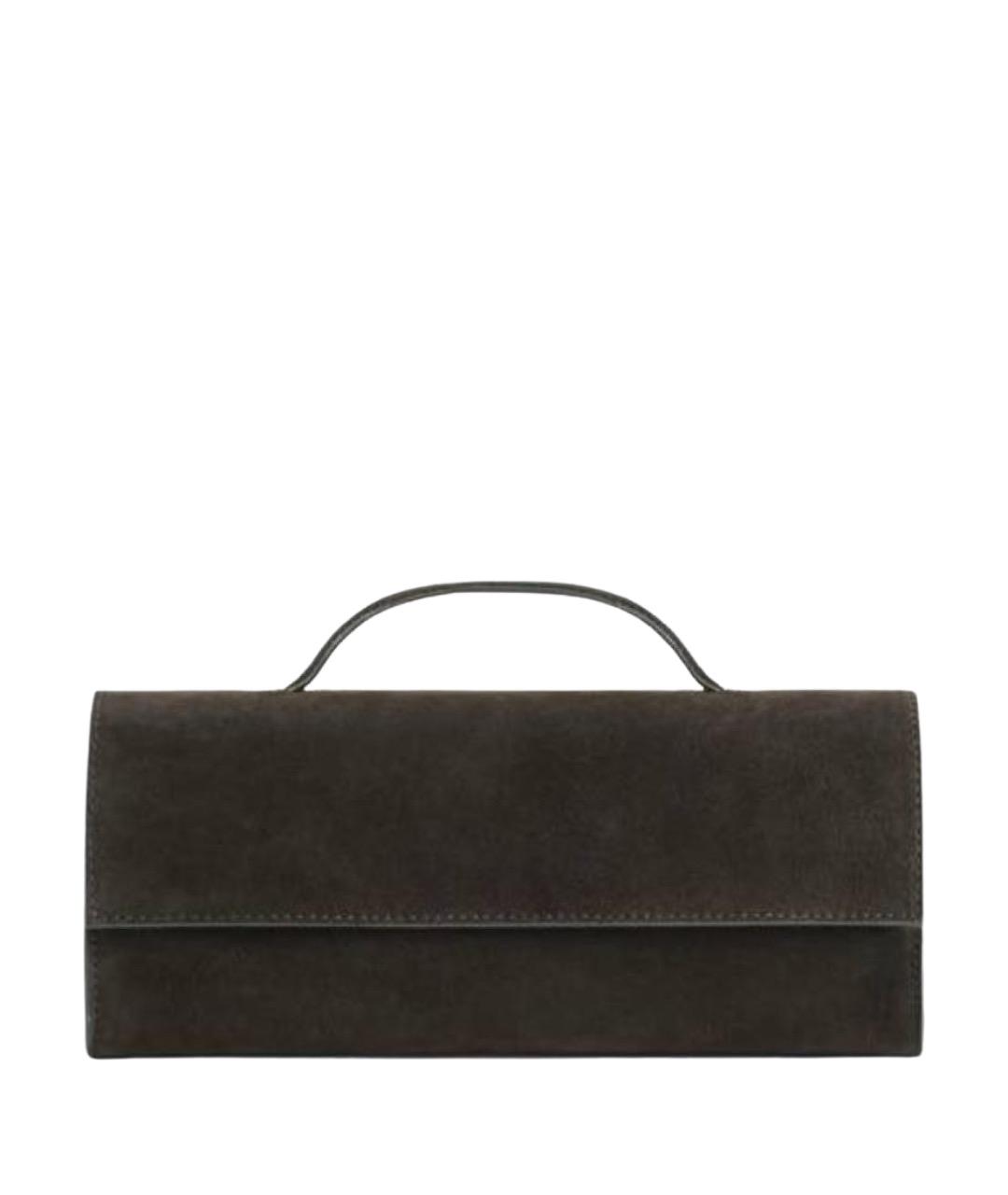 COS Коричневая замшевая сумка с короткими ручками, фото 1