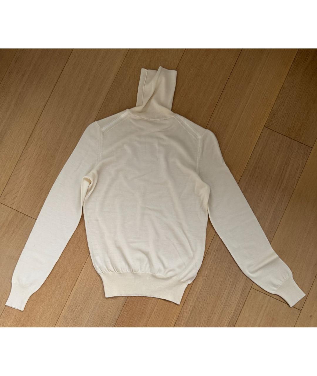 SAINT LAURENT Белая шерстяная водолазка, фото 2