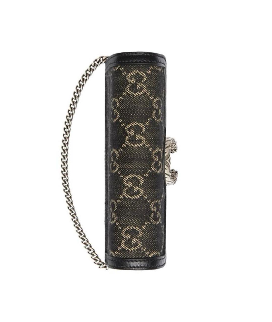 GUCCI Черная кожаная сумка через плечо, фото 3