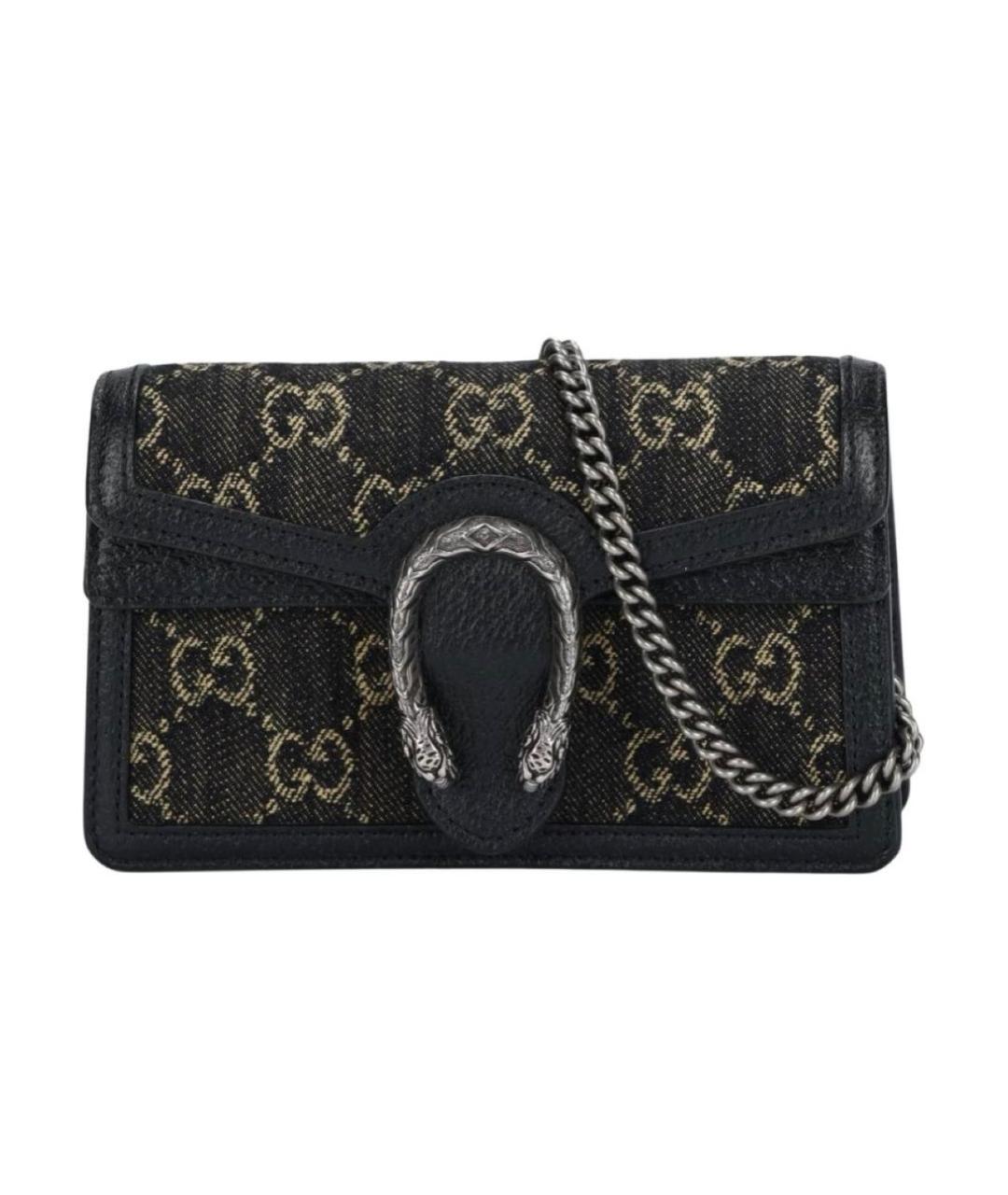 GUCCI Черная кожаная сумка через плечо, фото 6