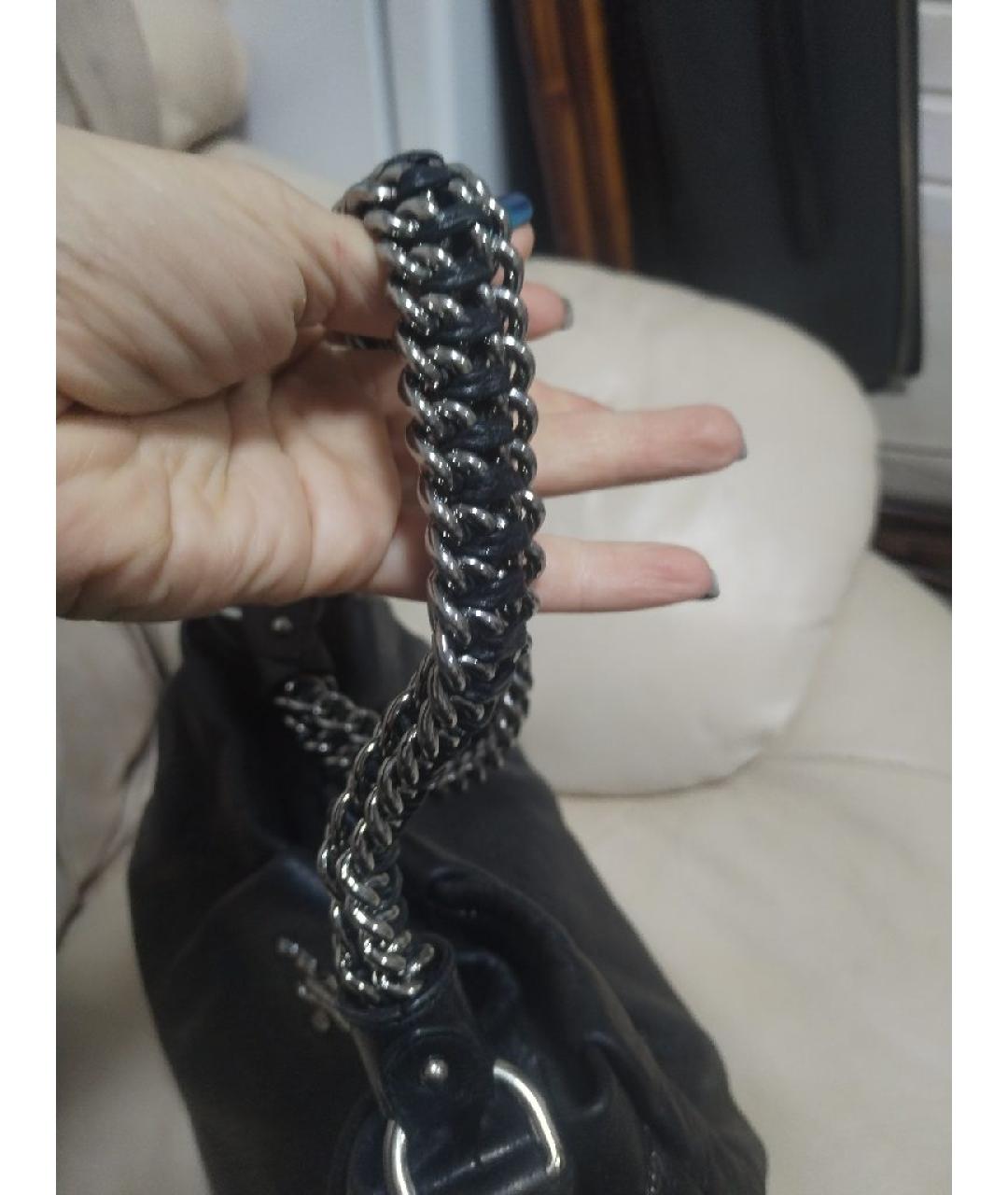 PRADA Черная кожаная сумка через плечо, фото 4