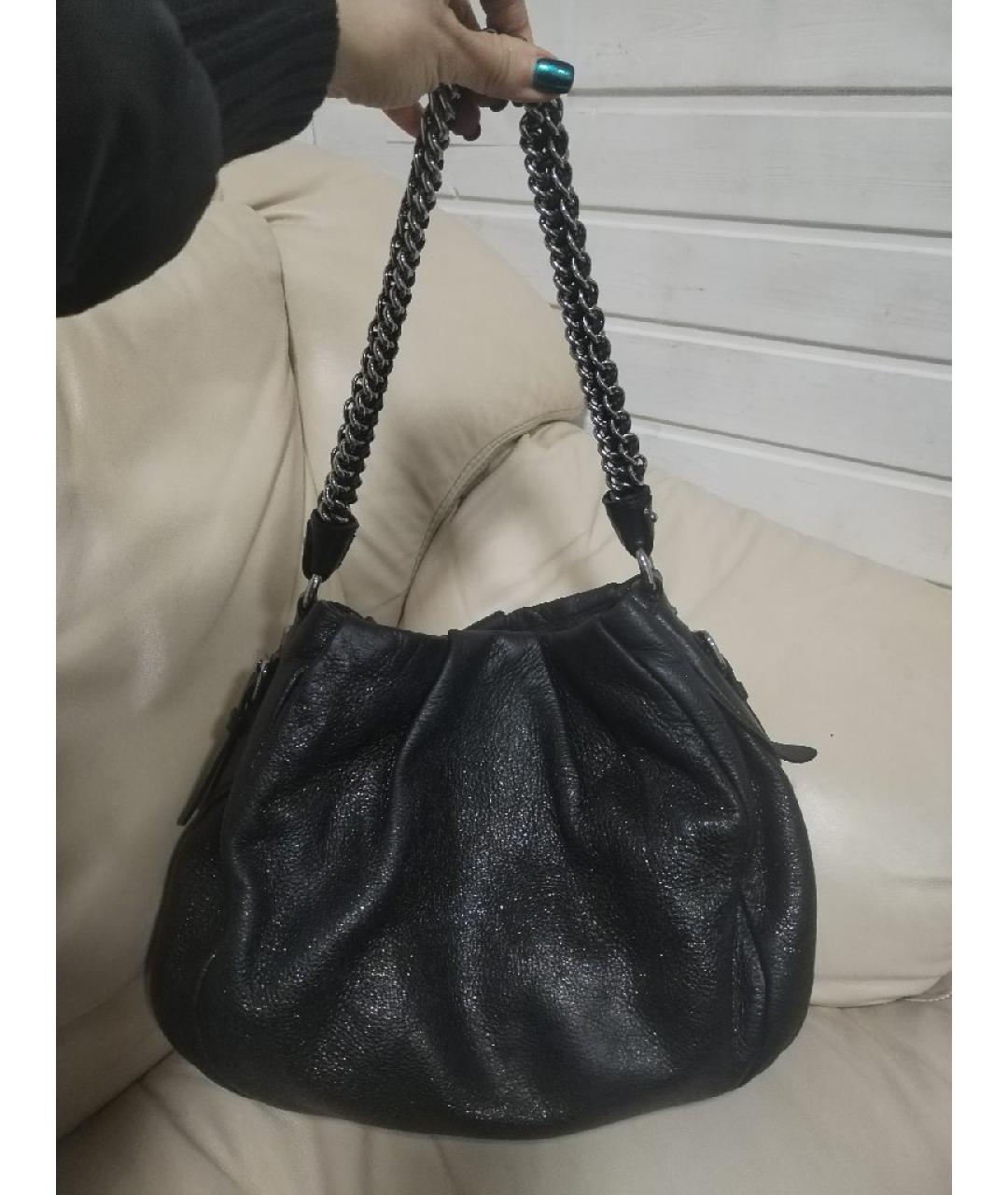 PRADA Черная кожаная сумка через плечо, фото 3