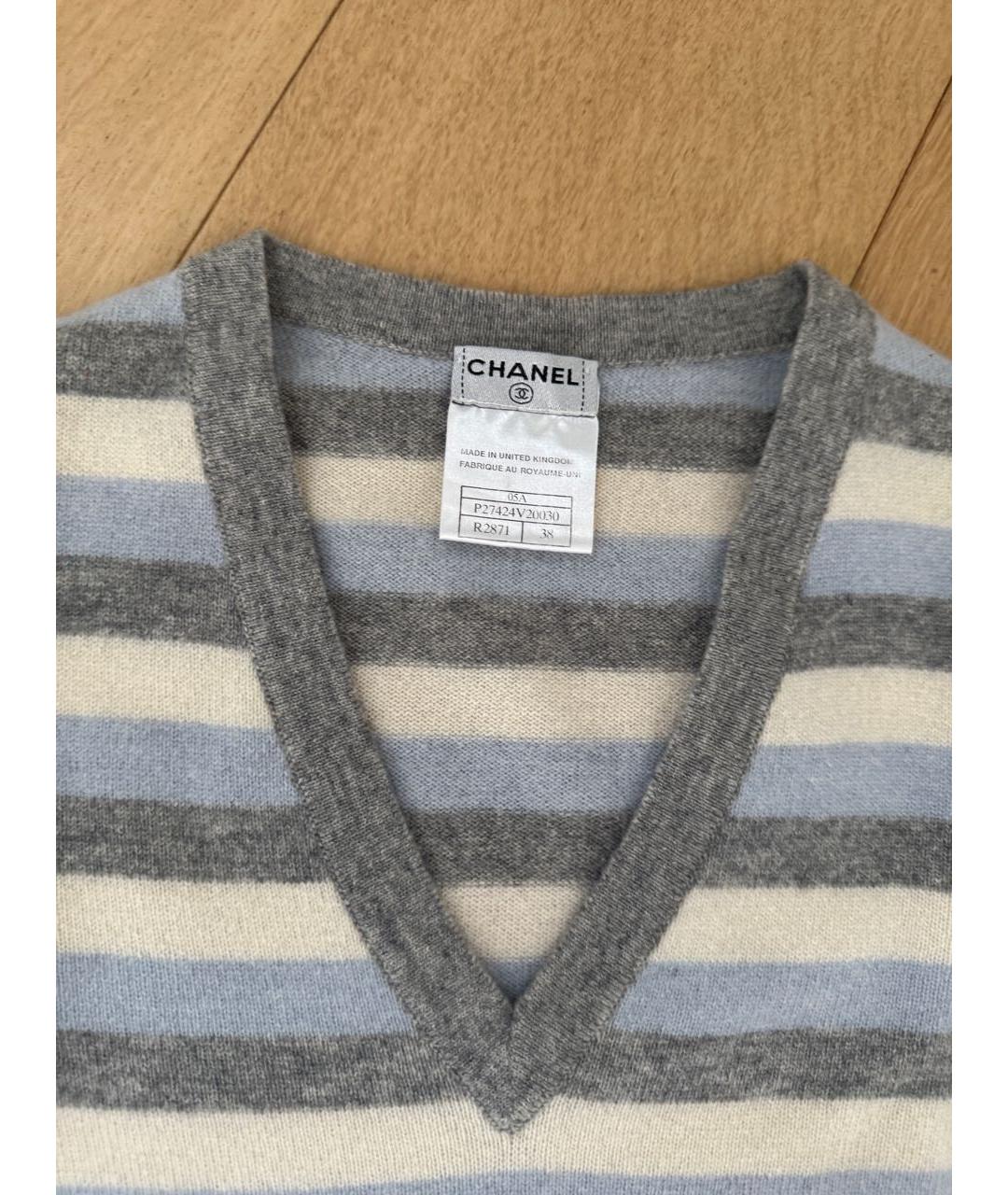 CHANEL Мульти кашемировый джемпер / свитер, фото 3